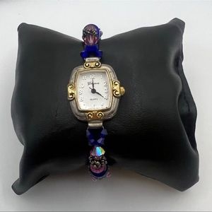Two Tone Watch Venetian Bead Bracelet Band